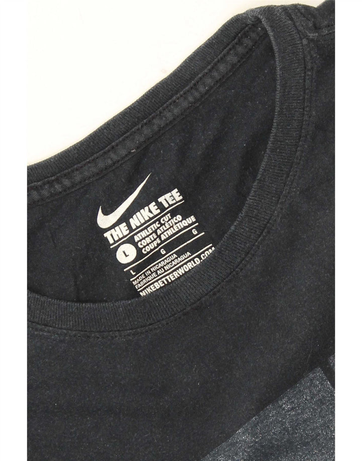 Nike Herre Athletic Cut Grafisk T-Shirt Top Stor Sort