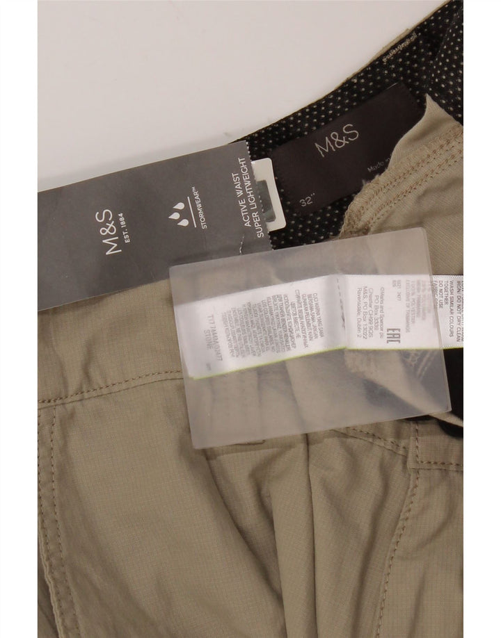 Marks & Spencer Herre Cargo Shorts W32 Medium Beige Bomuld