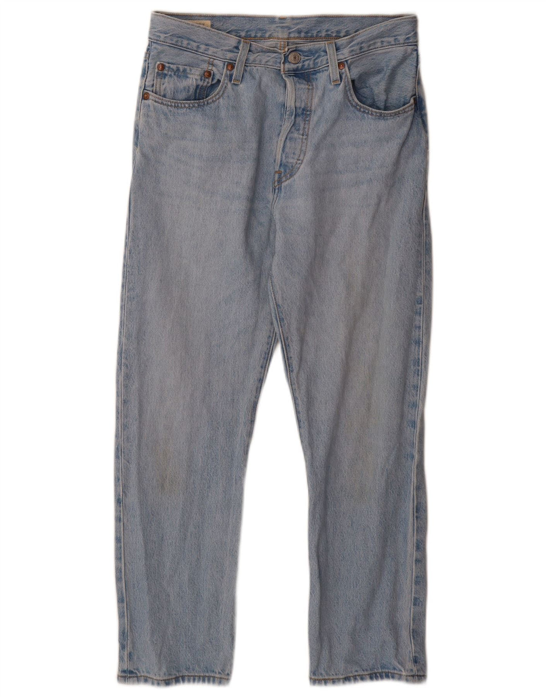 LEVI'S Herre 501 Straight Jeans W28 L26 Blå Bomuld