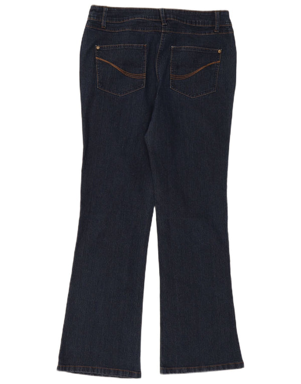 M&Co Dame Bootcut Jeans UK 14 Large W34 L30 Navy Blue Bomuld