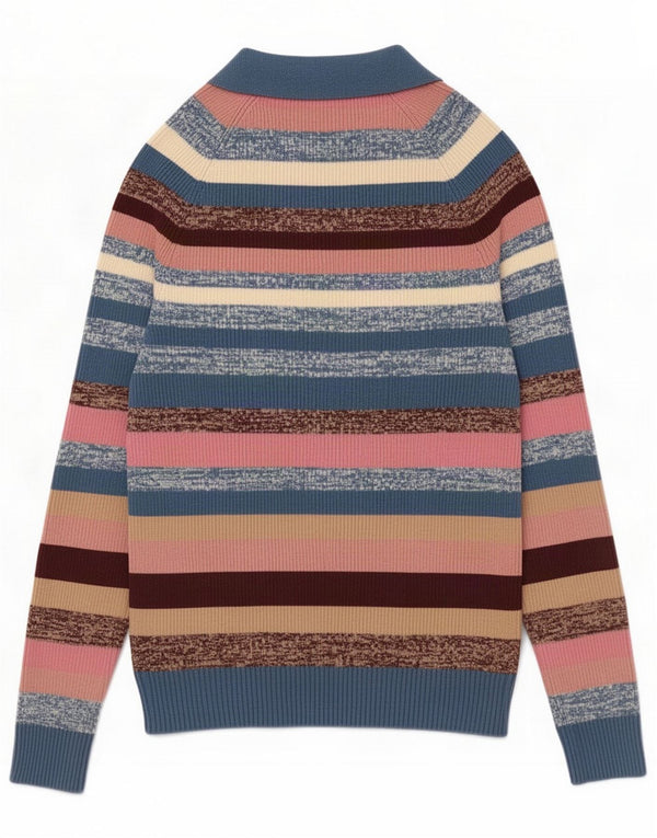 White Stuff Womens Polo Neck Jumper Sweater UK 14 Large Multicoloured