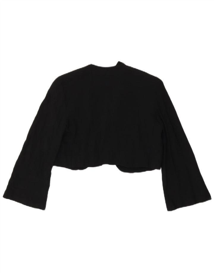 Max & Co. Womens Couture 3/4-ærmet åben Bolero-jakke UK 10 Small Black