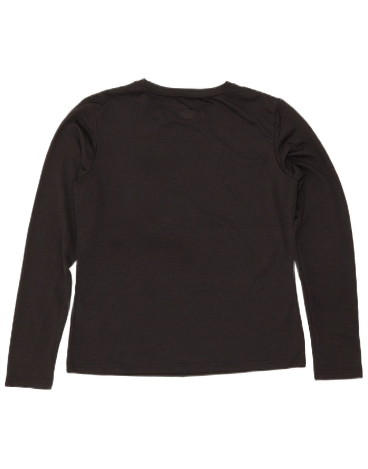 NIKE Dri Fit Top Langærmet US 8/10 Medium Sort Polyester