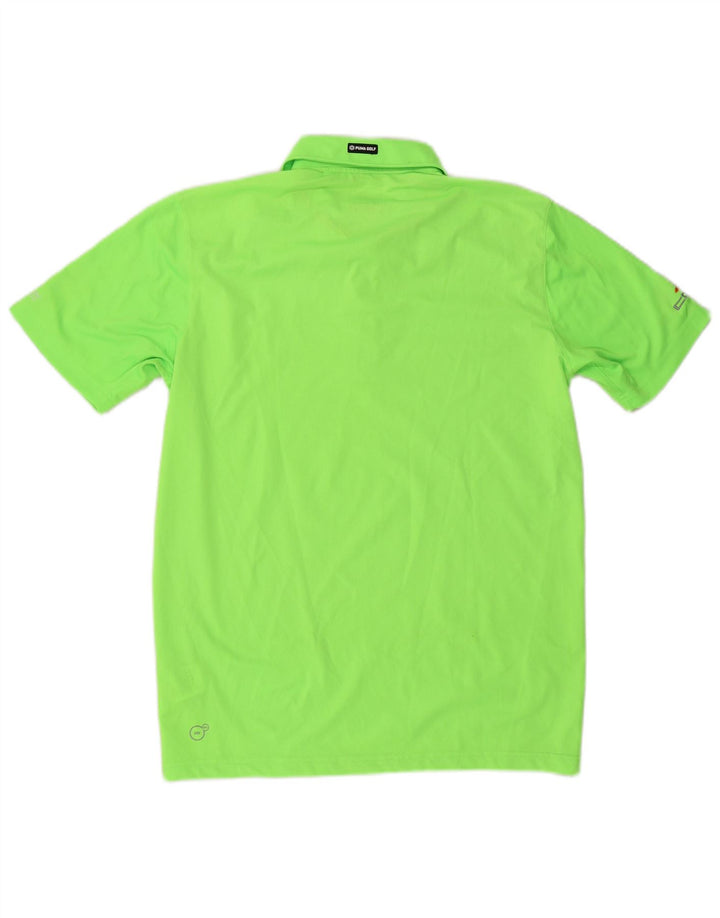 PUMA Poloshirt til mænd, mellemgrøn polyester