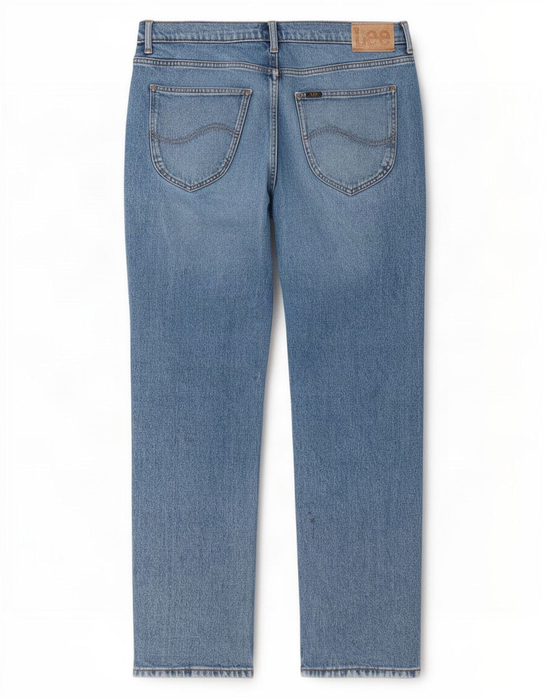 Lee Herre West Straight Jeans W34 L32 Blå Bomuld