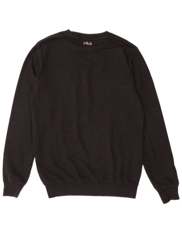 Fila Herre Grafisk Sweatshirt Jumper Lille sort bomuld