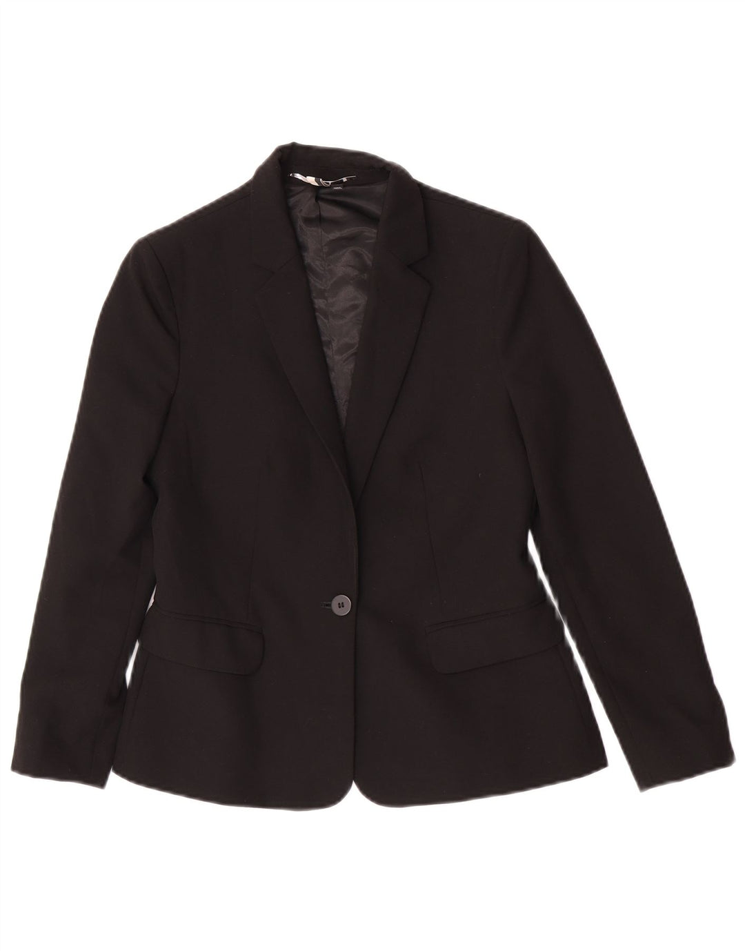 Topshop Dame 1 Knap Blazer Jacket UK 6 XS Sort Polyester