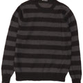 Marks & Spencer Herre Autograph Zip Neck Jumper Sweater Medium Sort Stribet