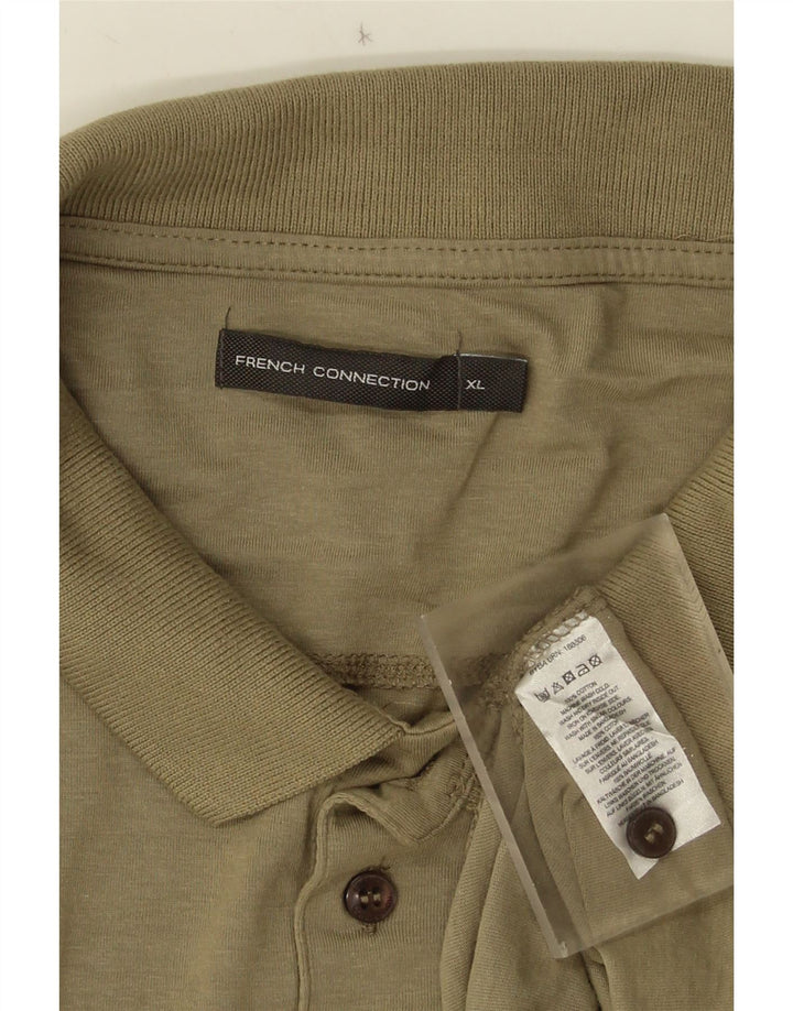 French Connection Herre poloshirt XL Khaki Bomuld