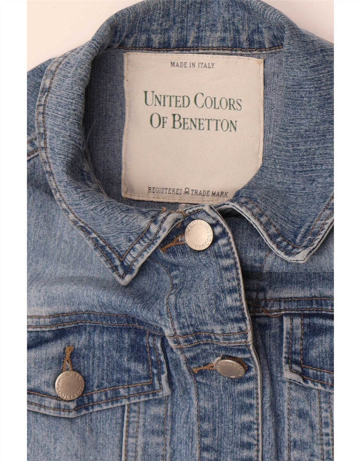 Benetton Dame Denim Gilet UK 10 Small Blue