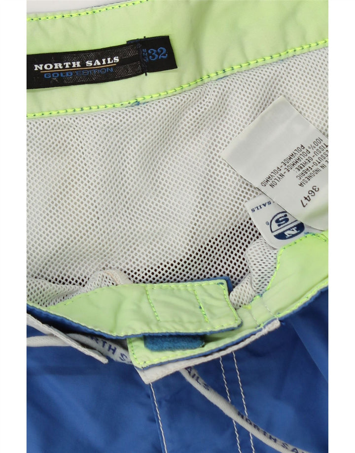 North Sails Herre grafiske svømmeshorts Medium Blue Colourblock Polyamid