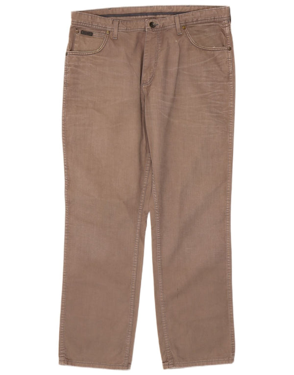 Wrangler Herre Texas Straight Casual Bukser W38 L32 Brun Bomuld