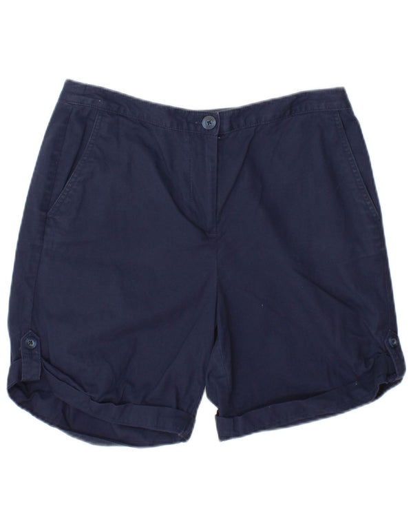 Marks & Spencer Chino Shorts til kvinder UK 10 Small W27 Navyblå Bomuld