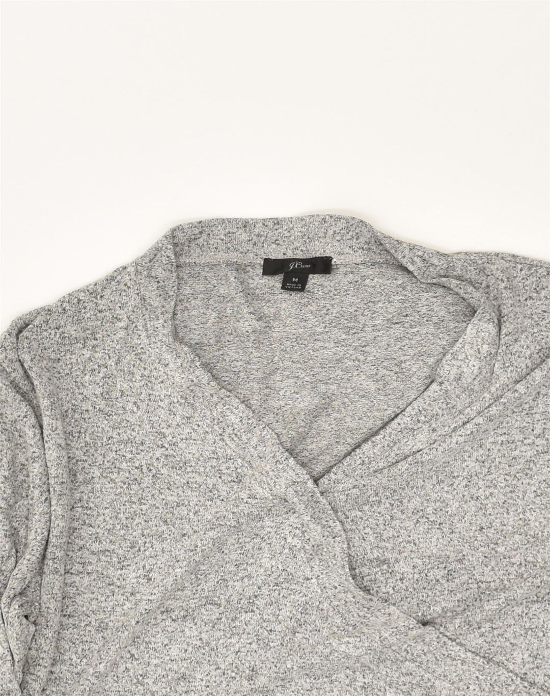 J. CREW Womens V-Neck Jumper Sweater UK 12 Medium Grey Viscose | Vintage J. Crew | Thrift | Second-Hand J. Crew | Used Clothing | Messina Hembry 