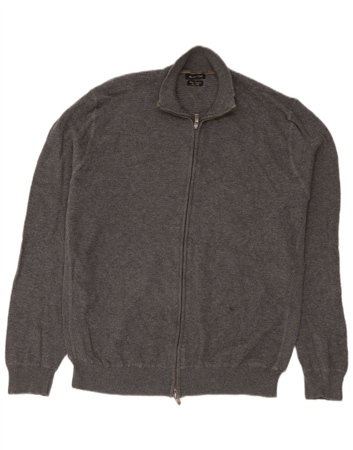 Massimo Dutti Herre Cardigan Sweater med fuld lynlås XL Grå
