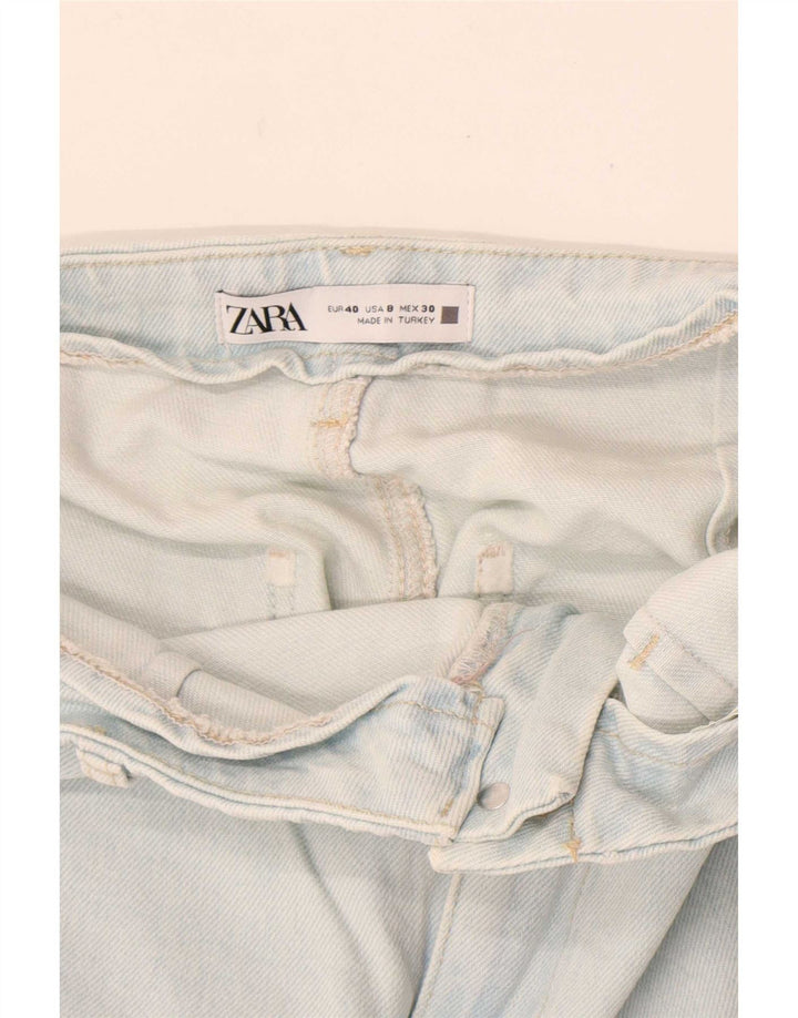 Zara Dame Jeans med brede ben EU 40 Medium W30 L26 Blå