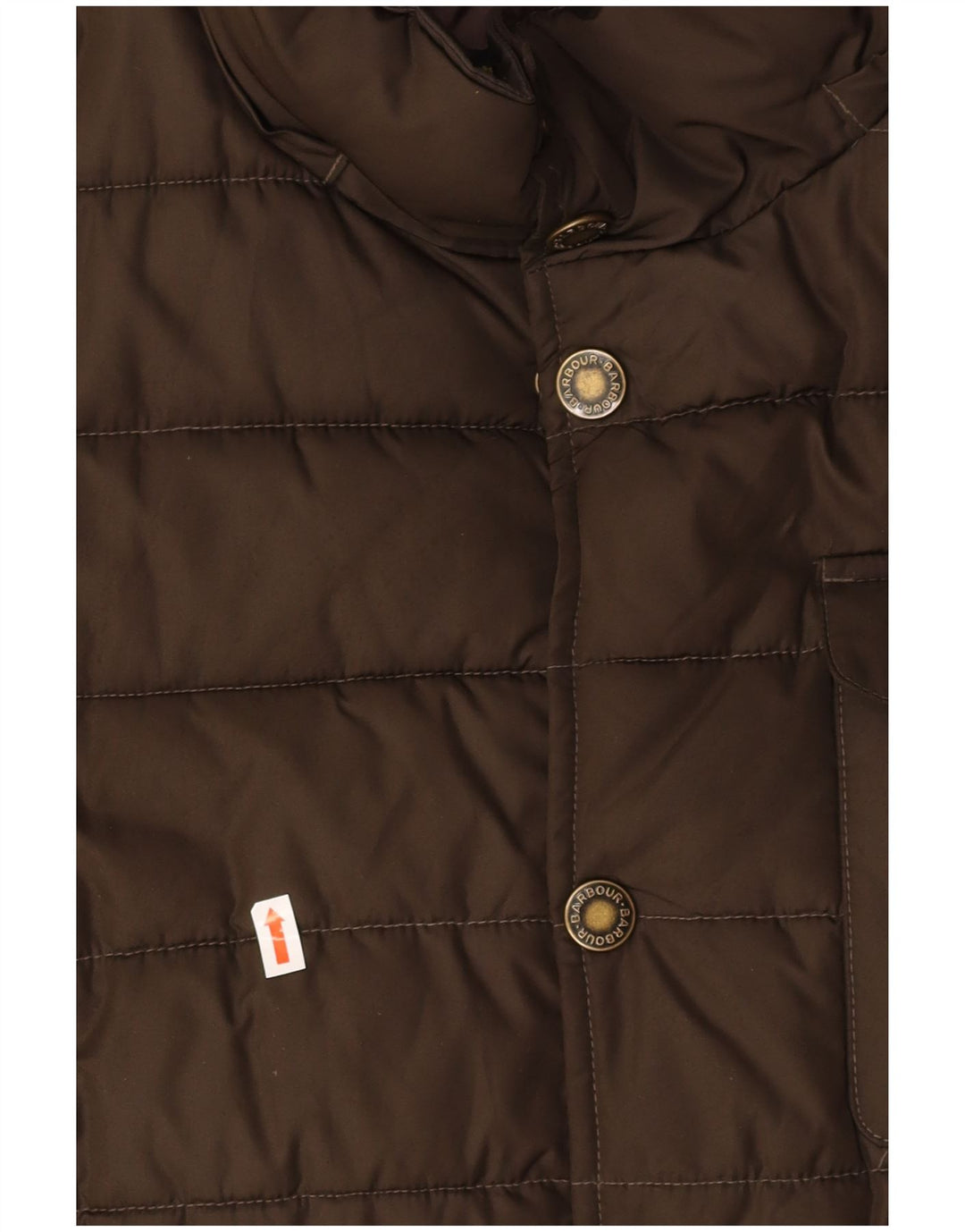 BARBOUR Polstret herrejakke UK 36 Lille brun polyester