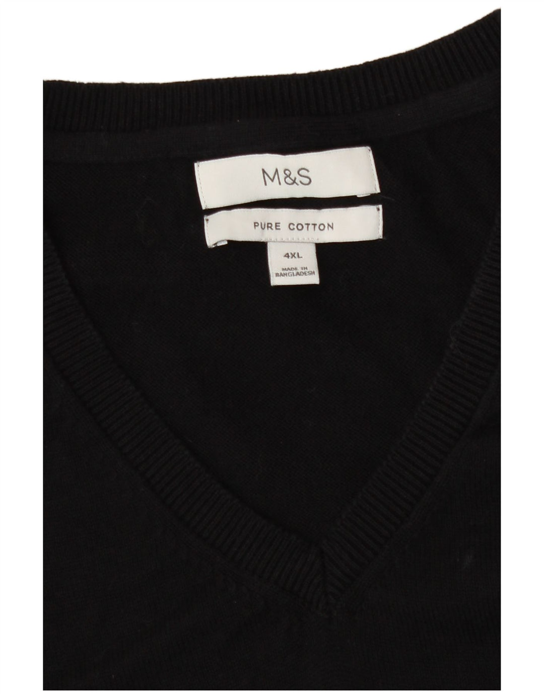Marks & Spencer Herrevest Tank Top 4XL Sort Bomuld