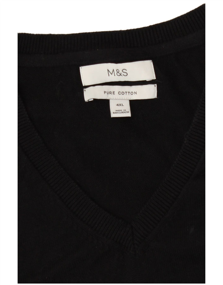 Marks & Spencer Herrevest Tank Top 4XL Sort Bomuld