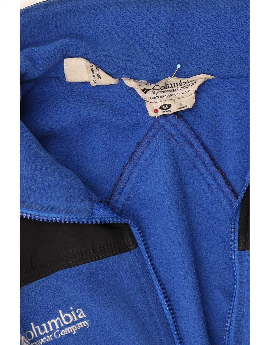 Columbia Herre Titanium Fleecejakke UK 38 Medium Blue Colourblock