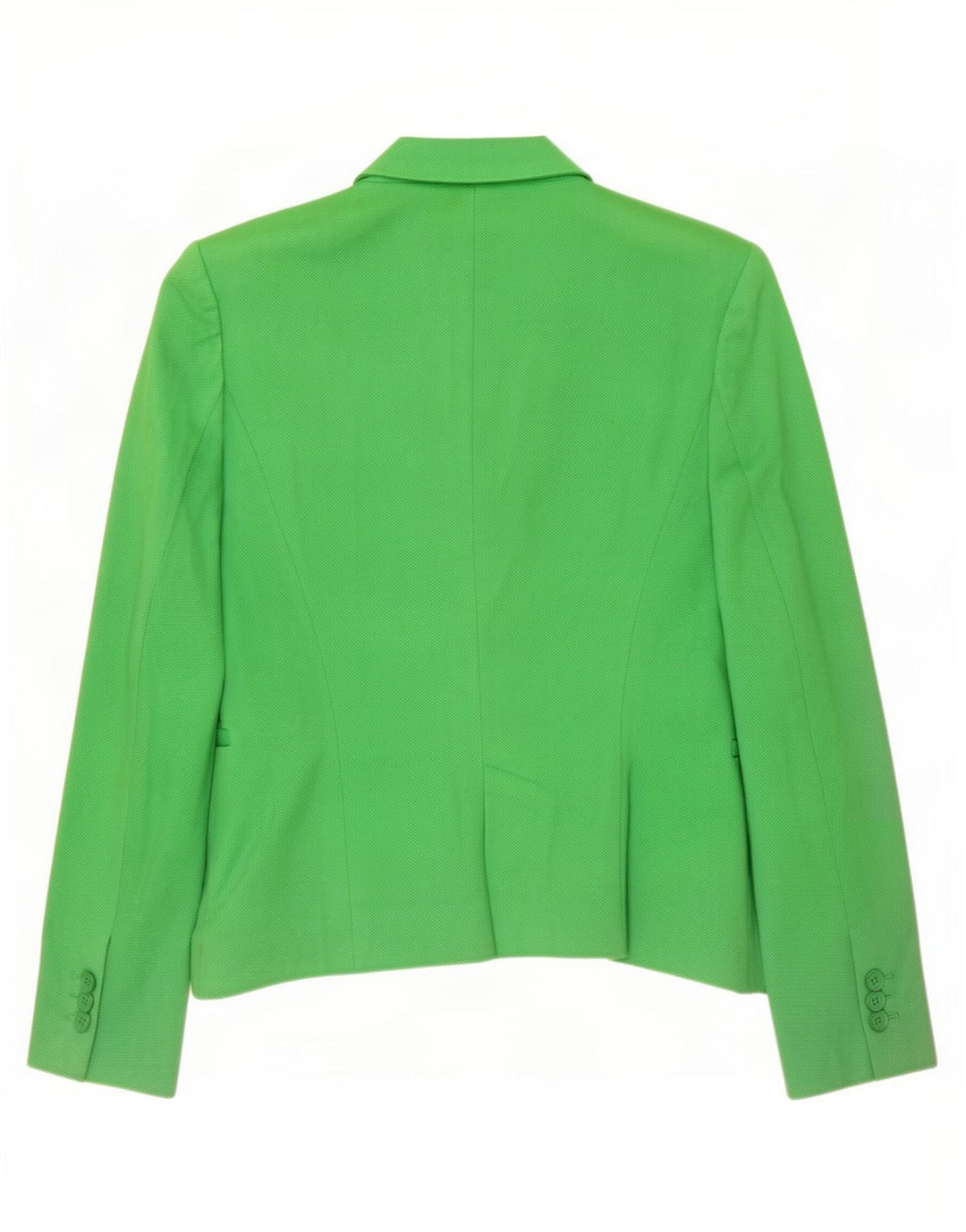 Zara Dame 1 Knap Blazer Jacket UK 10 Lille Grøn Bomuld