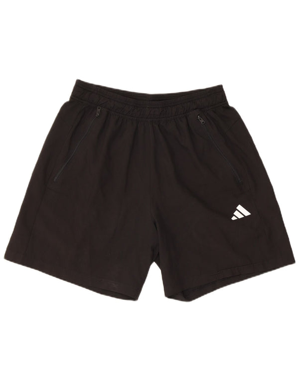 Adidas Womens Regular Fit Sport Shorts UK 14 Medium Black Polyester Sports