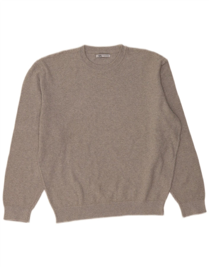 Zara Dame sweater med rund hals DK 18 XL Grå