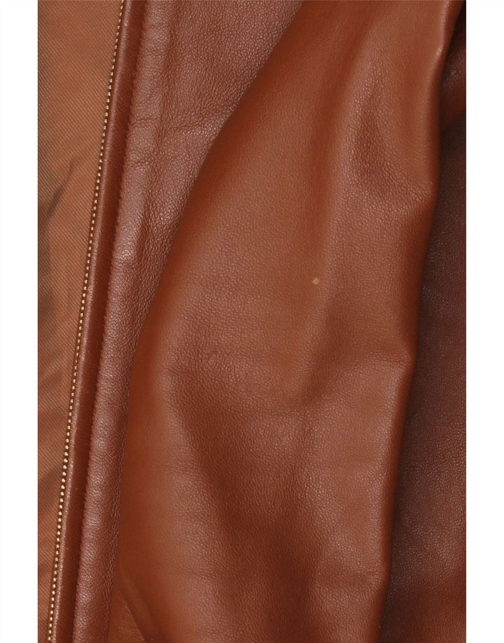 Vintage dame læderjakke UK 12 Medium Brown