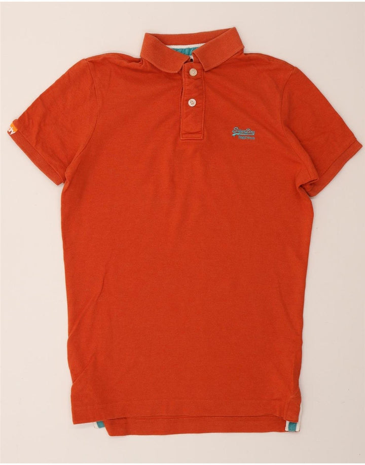 SUPERDRY Høj poloshirt til mænd Medium orange bomuld