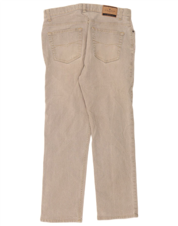 Marks & Spencer Herre Blue Harbor Straight Jeans W34 L29 Grå Bomuld