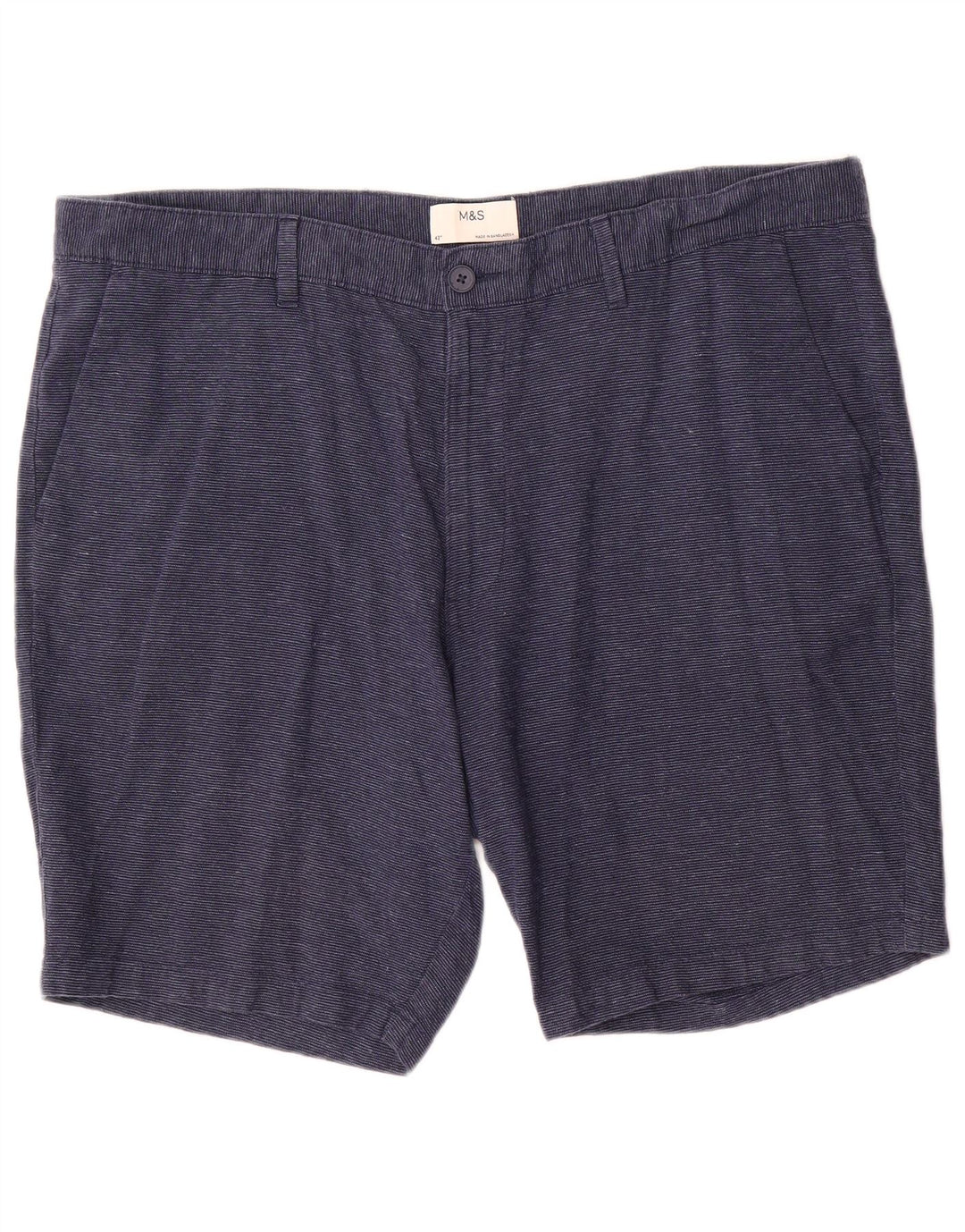 Marks & Spencer Herre Chino Shorts W42 2XL Blå Linen