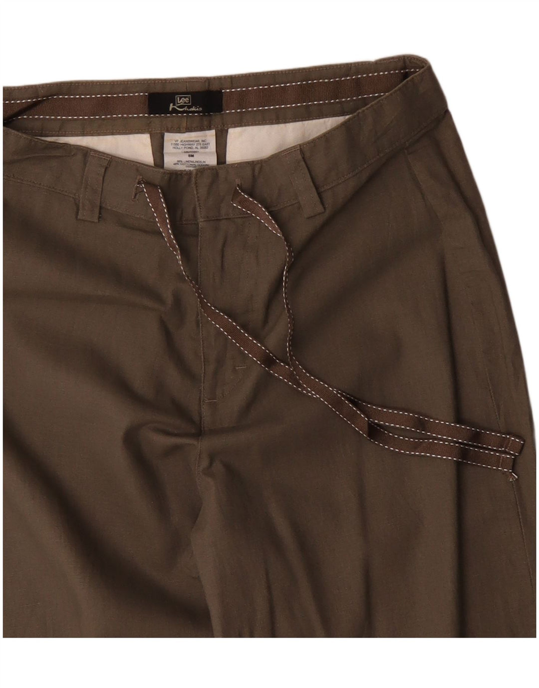 Lee Kvinder Khakis Brede Ben Cropped Trousers US 8 Medium W30 L23 Brun hør