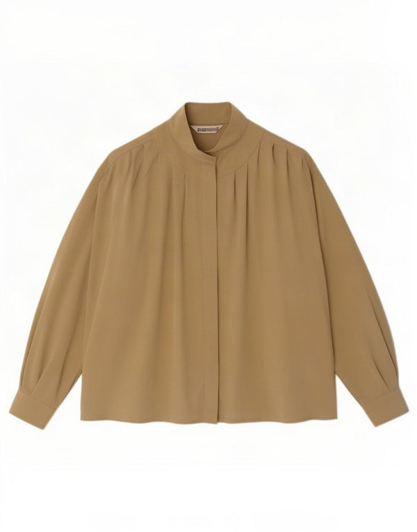 Pancaldi & B Dameskjortebluse UK 18 XL Beige Silke