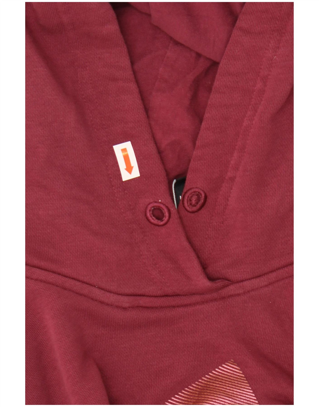 ADIDAS Dame Oversized Crop Graphic Hoodie Jumper UK 8/10 Small Burgundy