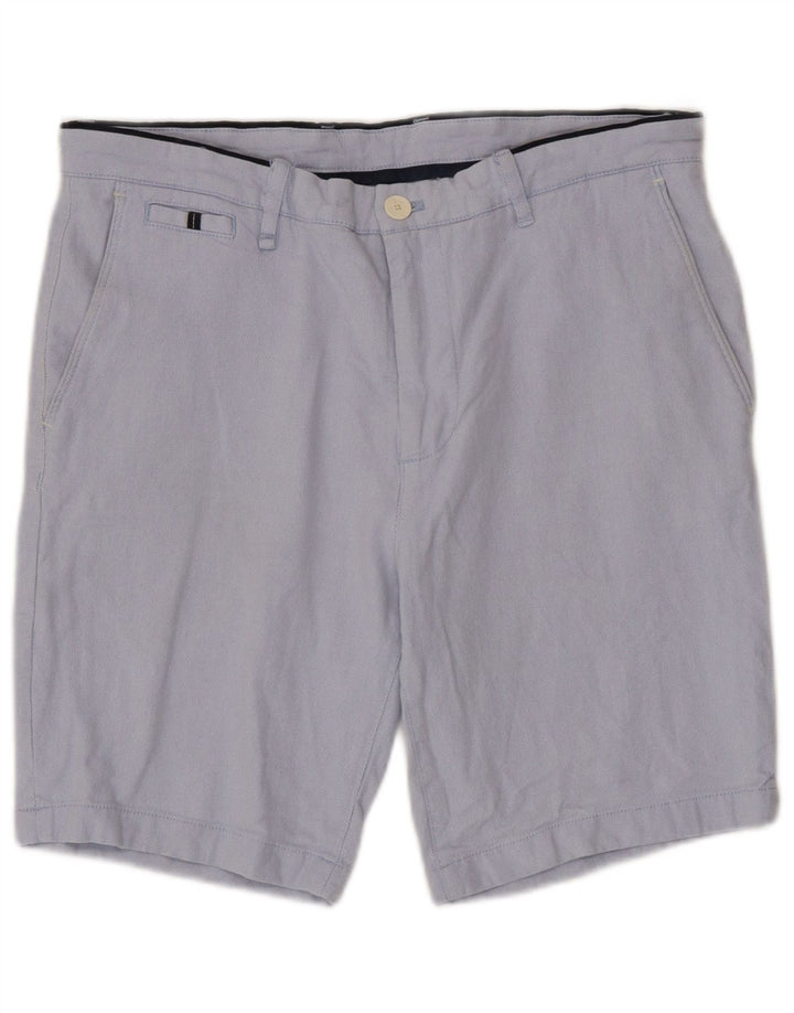Zara Herre Chino Shorts EU 44 Large W34 Blue Cotton
