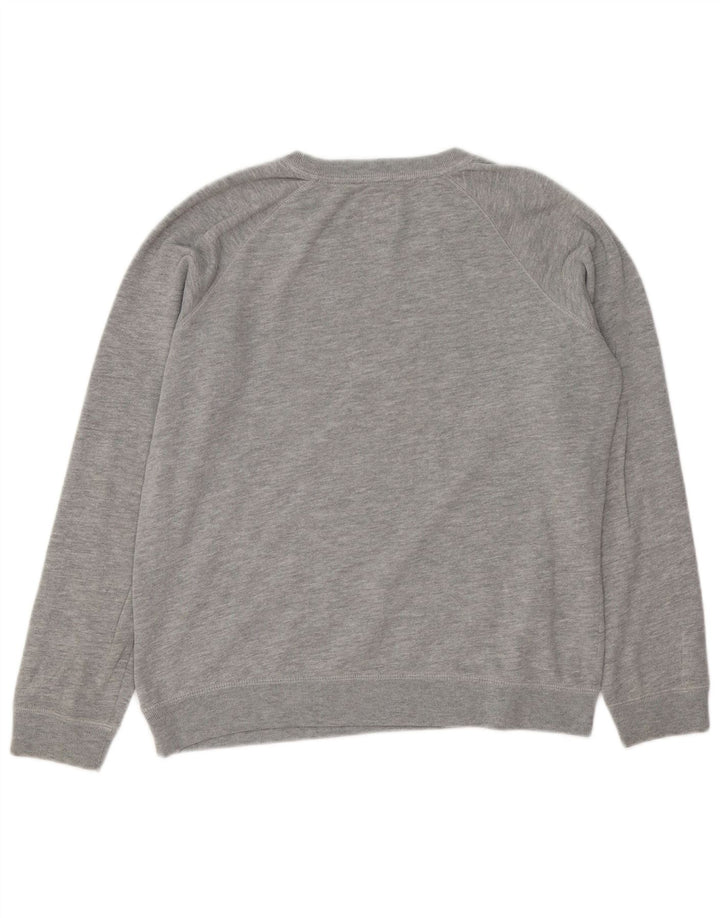 JACK WILLS Graphic Sweatshirt Jumper UK 14 Large Grå Flecked