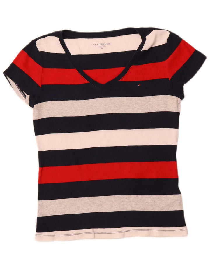 TOMMY HILFIGER T-shirt top til kvinder UK 12 Mellem flerfarvet stribet