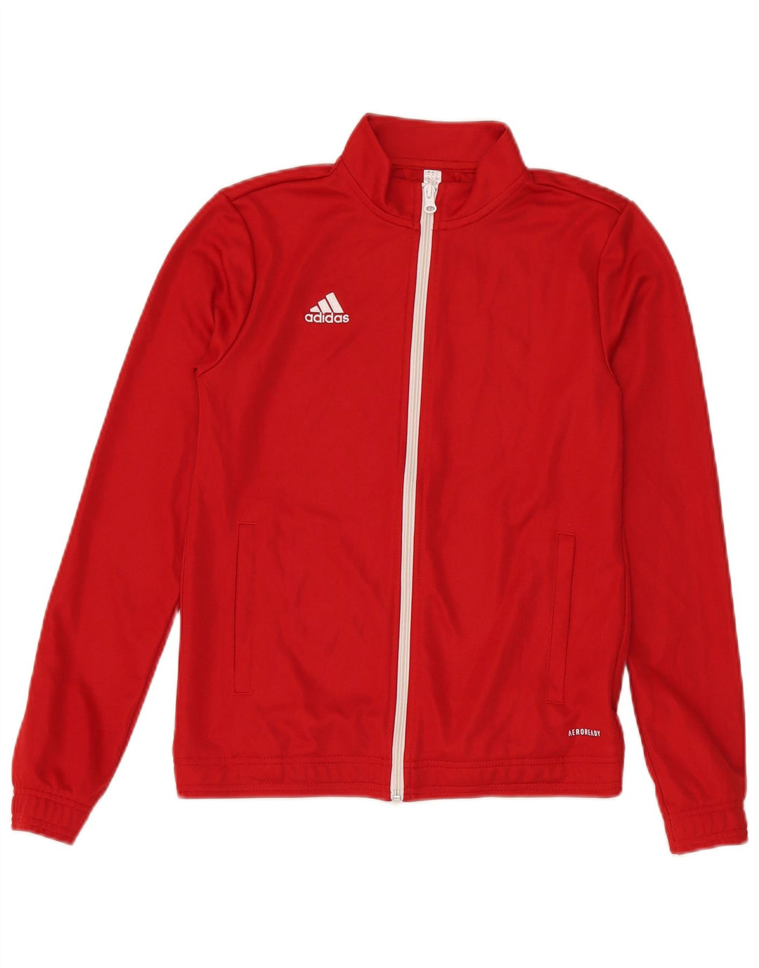 Adidas Aeroready træningsdragt topjakke UK 8/10 Lille rød polyester