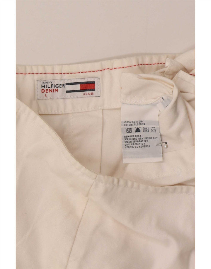 Tommy Hilfiger Dame Mini Nederdel Stor W32 Hvid Bomuld