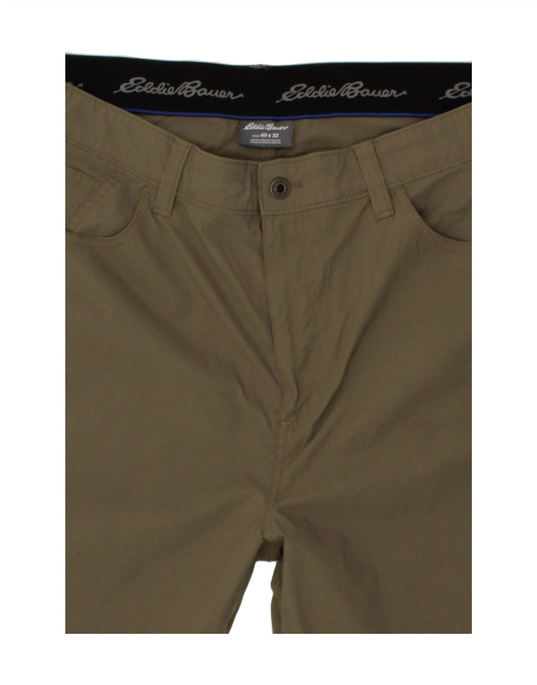 EDDIE BAUER Womens Slim Casual Trousers W40 L32  Khaki Nylon Vintage Eddie Bauer and Second-Hand Eddie Bauer from Messina Hembry 