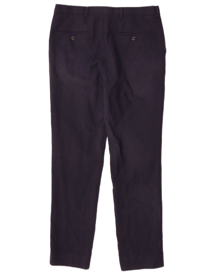 Marks & Spencer Herre Slim Fit Suit Bukser W32 L31 Marineblå Uld