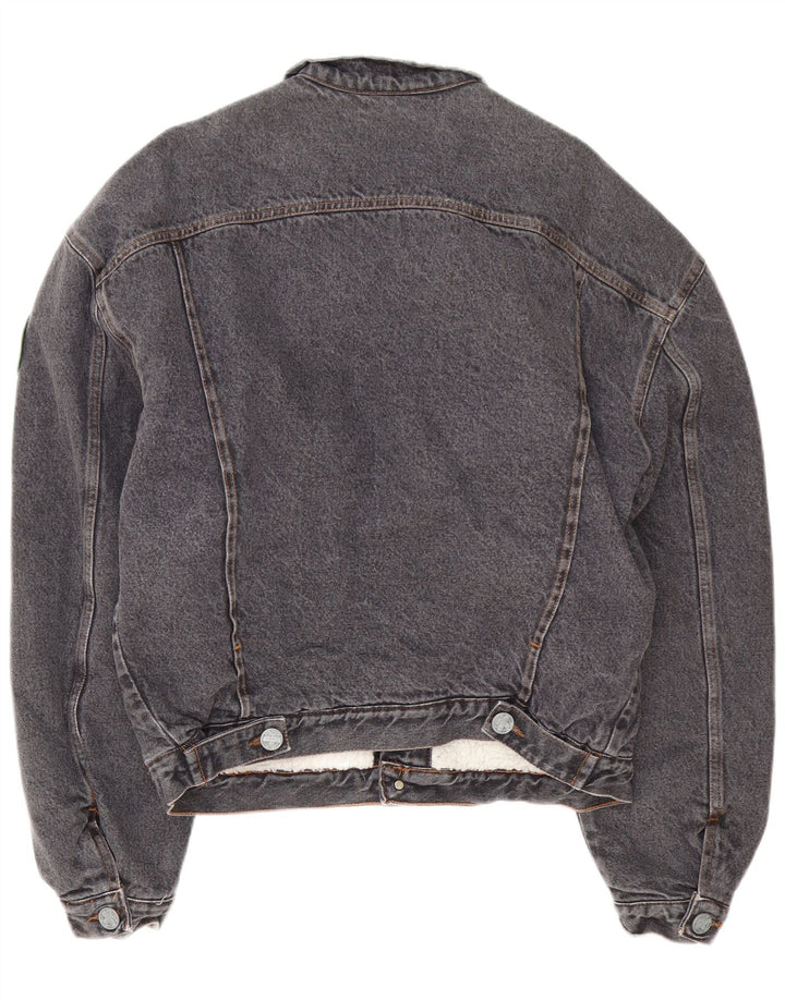 Chambers Herre Sherpa denimjakke UK 38 Medium Grå Bomuld