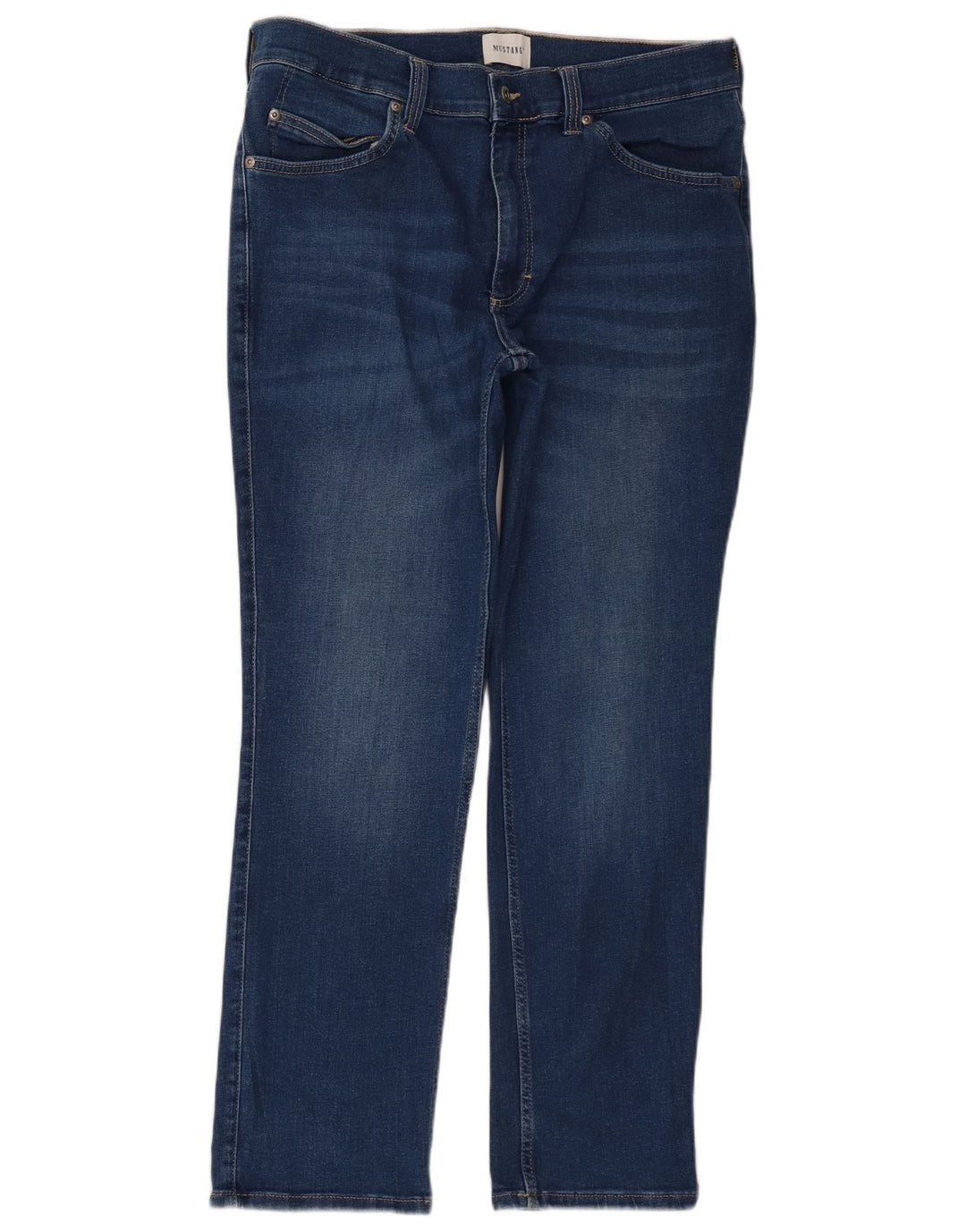 Mustang Herre Tramper Straight Jeans W36 L30 Blå Bomuld