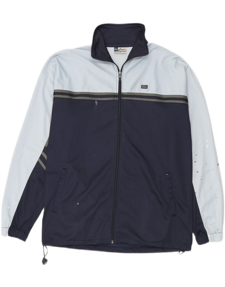 Asics Træningsdragt til mænd Topjakke Stor marineblå Colourblock Polyester