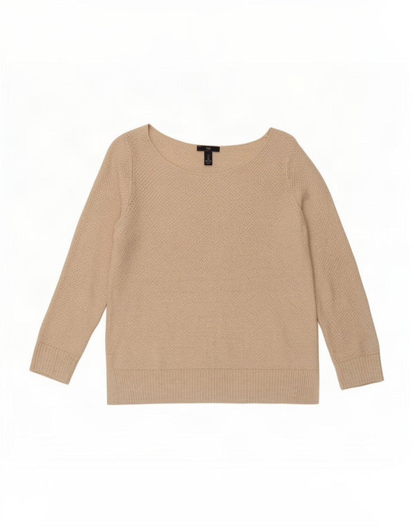 Gap Womens Oversized Boat Neck Jumper Sweater UK 10 Small Beige