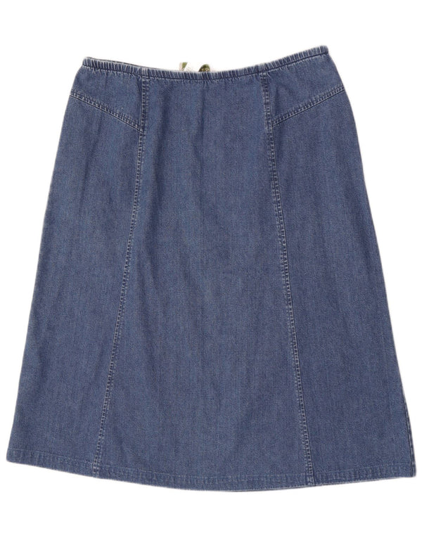 Orvis Dame Midi Denim Nederdel US 14 XL W34 Blå Bomuld
