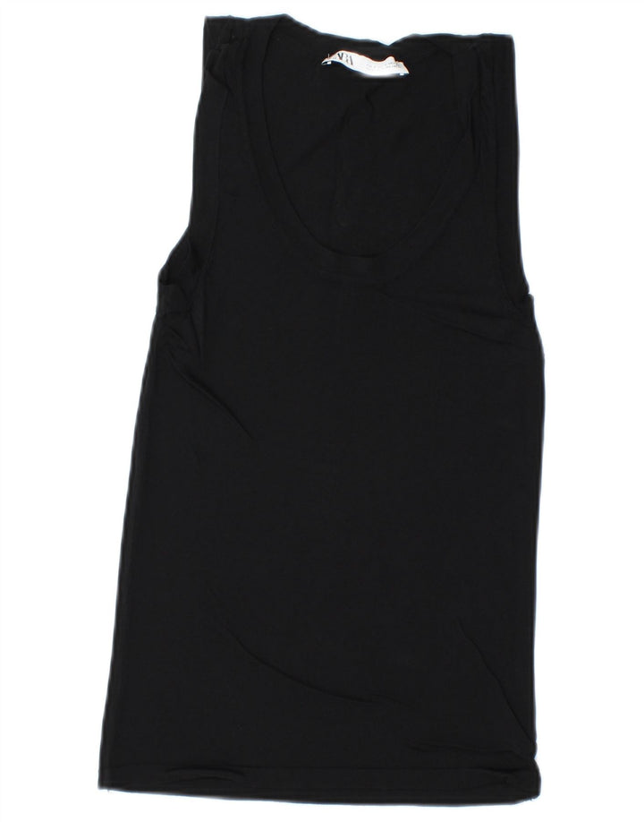Zara Damevest Top UK 8 Lille Sort