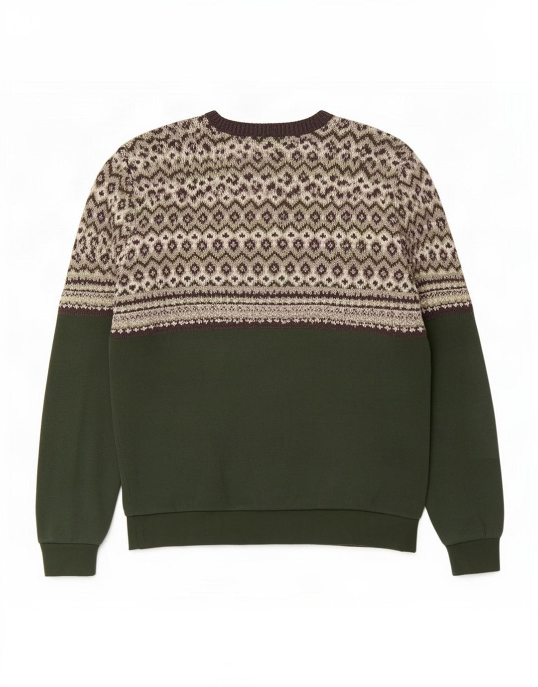 Scout Herre Boat Neck Jumper Sweater XS Green Fair Isle Polyester