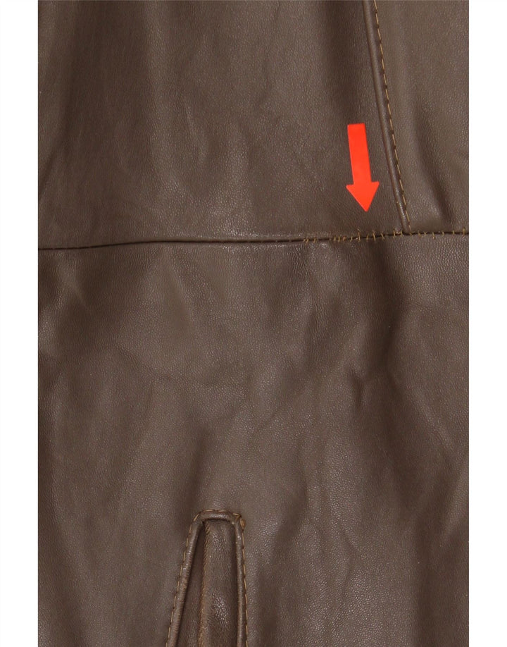 Vintage Herre Military Læderjakke IT 52 XL Brun
