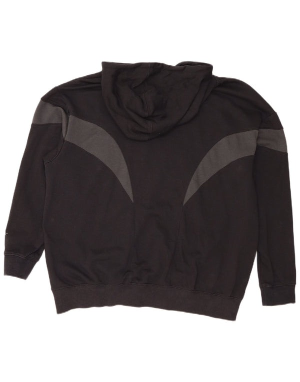 Nike Herre Grafisk Loose Fit Hoodie Jumper Medium Sort Colourblock Bomuld